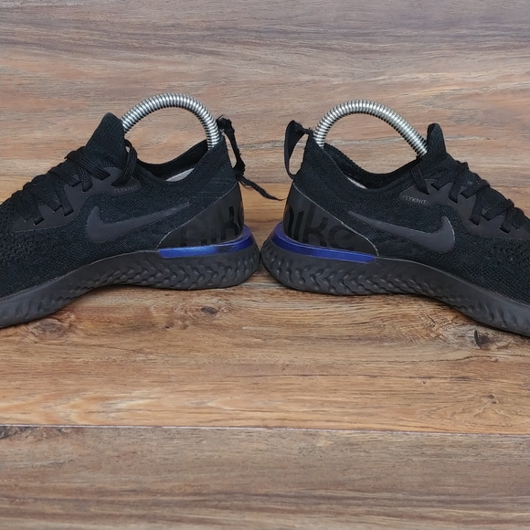 Nike Epic React Flyknit Black Racer Blue - Picture 10 of 13